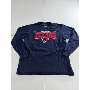 Houston Texans Long Sleeve T Shirt Size XL Blue and Red